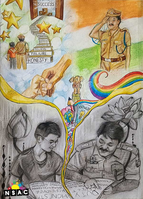 Artwork of Ishaan Dwivedi in 20th All India Child Art Competition 2024, My Idol, National Level Painting Competition for Kids, Painting Competition for Children, Online Painting Competition for Kids, Kids Art Competition, Children Art Contest, Drawing Competition for Children, Painting Competition in Delhi for Kids