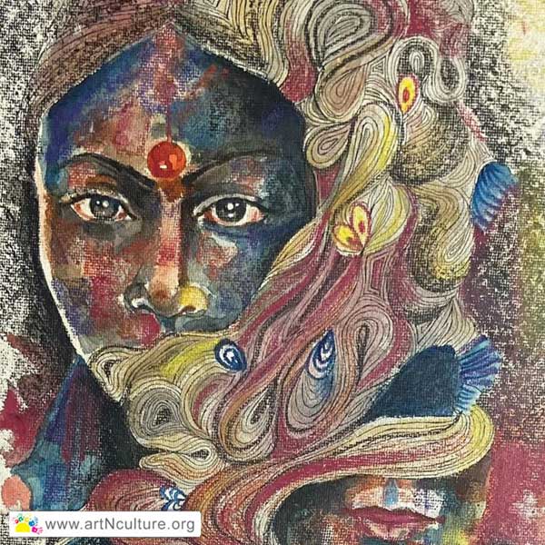 Passion Explosion Art Exhibition, All India National Level Art Exhibition of Drawing, Painting, Sketching, Digital, Photography, Sculpture, Art & Craft in Delhi, India, Artist Megha Jain Painting Work