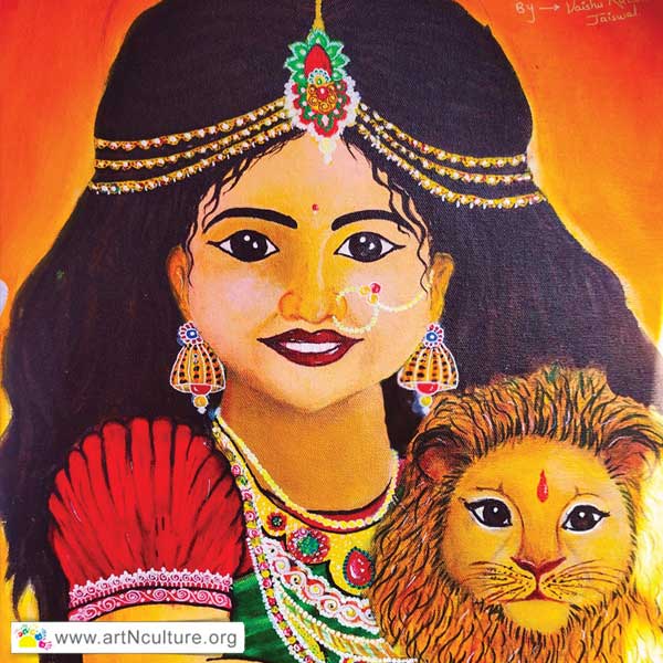 Passion Explosion Art Exhibition, All India National Level Art Exhibition of Drawing, Painting, Sketching, Digital, Photography, Sculpture, Art & Craft in Delhi, India, Artist Vaishnavi Ratanlal Jaiswal Painting Work