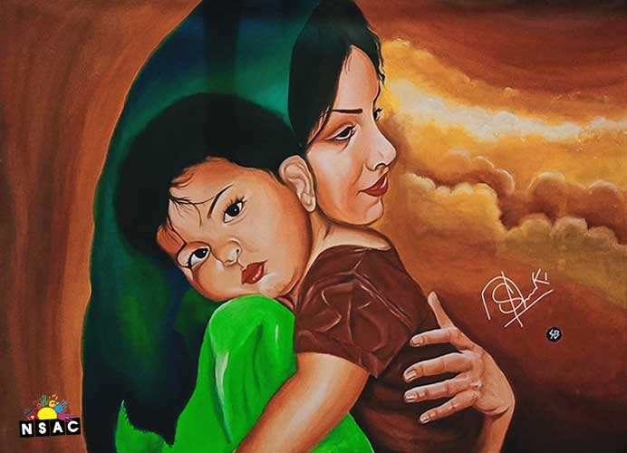 Artist Subham Basak Painting in All India National Level Painting Competition, Online Painting Competition, Indian Art Contest, Online Art Competition, Painting Competition for Artist, Artist Level Painting Competition, All India Painting Competition on National Level, Painting Competition in Delhi, All India Art Competition