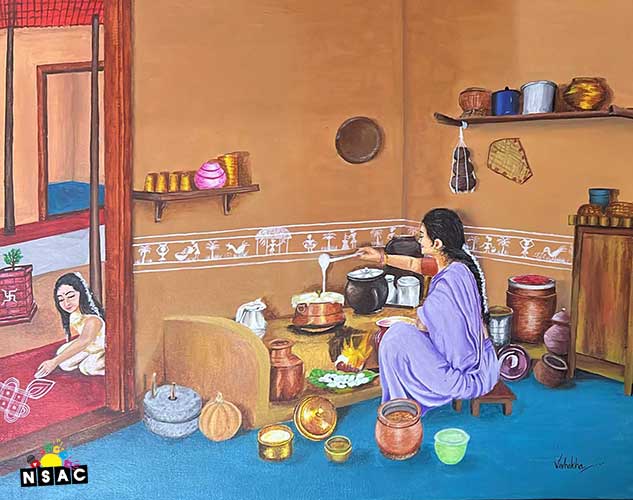 Artist Vishakha Chorediya Painting in All India National Level Painting Competition, Online Painting Competition, Indian Art Contest, Online Art Competition, Painting Competition for Artist, Artist Level Painting Competition, All India Painting Competition on National Level, Painting Competition in Delhi, All India Art Competition