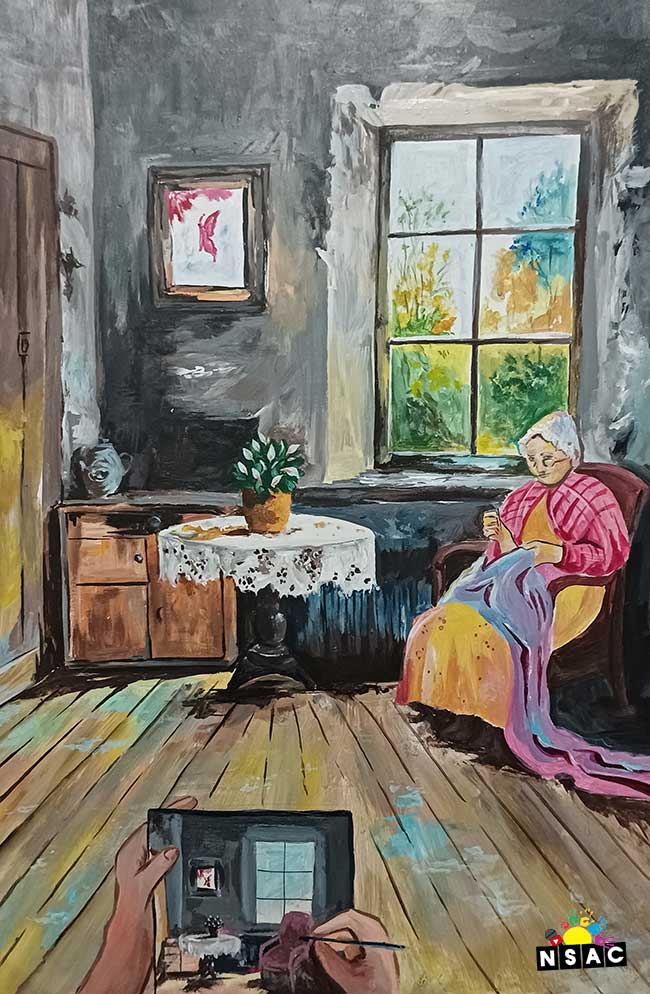 Artwork of Pragya Dhyani from Uttrakhand in All India Painting Competition - Peaceful Life, Painting Competition, National Level Painting Competition, All India Art Competition, Online Painting Competition, Indian Art Contest, Peaceful Life Painting Competition, Painting Competition for Adults, Painting Competition Near Me, Online Art Competition, Online Art Contest, Painting Competition 2025, International Level Painting Competition, State Level Painting Competition, Painting Competition for Artist, Painting Competition in Delhi, Painting Competition in India