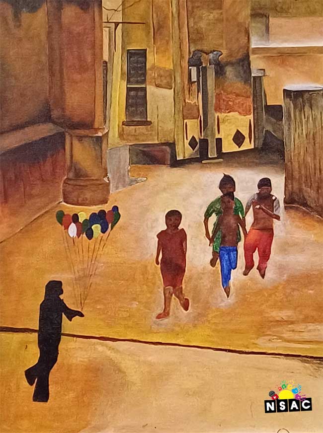 Artwork of Riddhi Bajaj from Karnataka in All India Painting Competition - Peaceful Life, Painting Competition, National Level Painting Competition, All India Art Competition, Online Painting Competition, Indian Art Contest, Peaceful Life Painting Competition, Painting Competition for Adults, Painting Competition Near Me, Online Art Competition, Online Art Contest, Painting Competition 2025, International Level Painting Competition, State Level Painting Competition, Painting Competition for Artist, Painting Competition in Delhi, Painting Competition in India