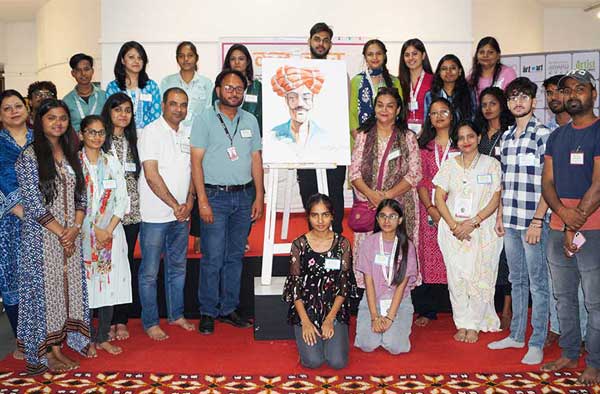 Acrylic Painting Demonstration, by Artist Gurinder Pal Singh, G P Singh,  Artist Meet N Greet, Indian Artist Demonstration, National Level Art Exhibition, Free Art Classes, Free Art Workshop, how to promote artwork, Painting Exhibition in Delhi, Best Artist in India, Best Artist Award, Best Indian Artist, Artist Meet and Greet, Organised by Nav Shri Art & Culture Organisation