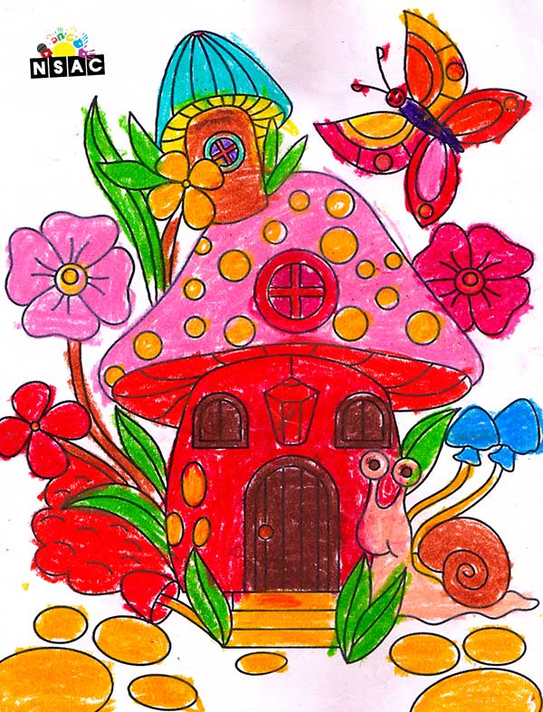 Artwork of Anisha Chakrabarty in 20th All India Child Art Competition 2024, Colouring Competition, Coloring Contest, National Level Painting Competition for Kids, Painting Competition for Children, Online Painting Competition for Kids, Kids Art Competition, Children Art Contest, Drawing Competition for Children, Painting Competition in Delhi for Kids