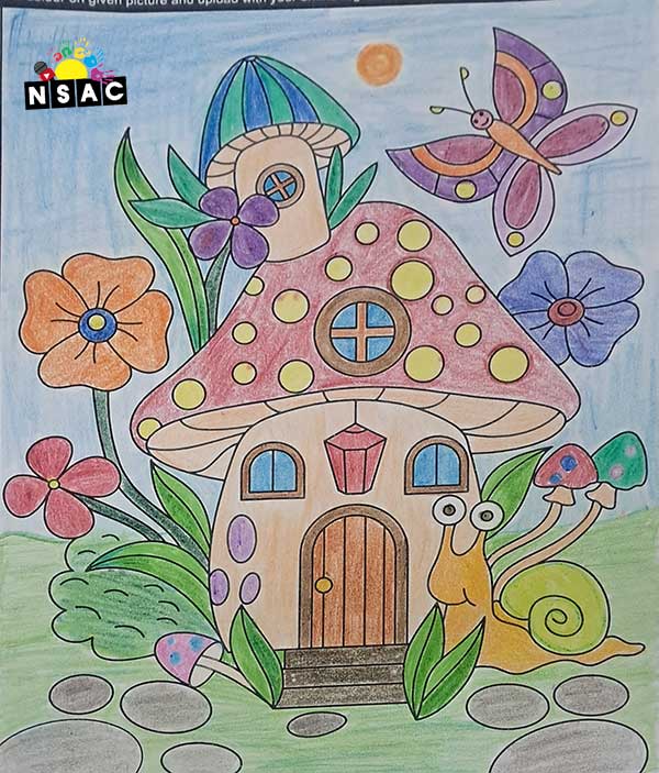 Artwork of Dhrruvi Karthikeyan in 20th All India Child Art Competition 2024, Colouring Competition, Coloring Contest, National Level Painting Competition for Kids, Painting Competition for Children, Online Painting Competition for Kids, Kids Art Competition, Children Art Contest, Drawing Competition for Children, Painting Competition in Delhi for Kids