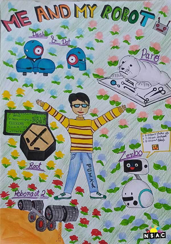 Artwork of Chirag Gupta in 21st All India Child Art Competition 2025, Me and My Robot Art Competition for Kids, National Level Painting Competition for Kids, Painting Competition for Children, Online Painting Competition for Kids, Kids Art Competition, Children Art Contest, Drawing Competition for Children, Painting Competition in Delhi for Kids, Nav Shri Art & Culture Organisation, Himanshu Art Institute, Painting Competition Near Me, Painting Competition for Students, Painting Competition for School, Drawing Competition for School Students, Indian Art Contest, Art Competition, Painting Competition for School Students