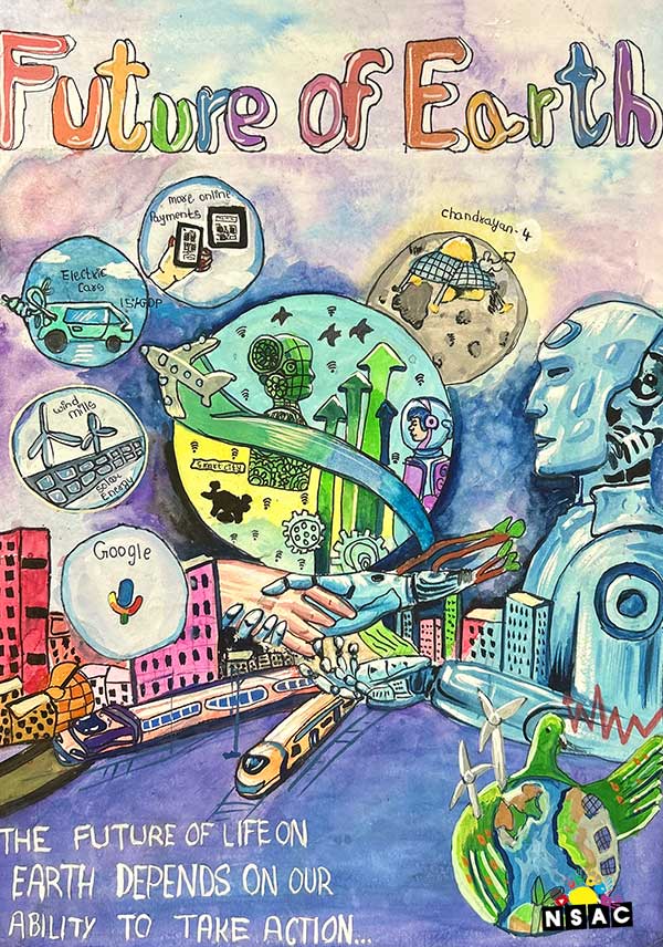 Artwork of Varni Sandeep Bhalani in 21st All India Child Art Competition 2025, The Future of Earth - Online Competition, National Level Painting Competition for Kids, Painting Competition for Children, Online Painting Competition for Kids, Kids Art Competition, Children Art Contest, Drawing Competition for Children, Painting Competition in Delhi for Kids, Nav Shri Art & Culture Organisation, Himanshu Art Institute, Painting Competition Near Me, Painting Competition for Students, Painting Competition for School, Drawing Competition for School Students, Indian Art Contest, Art Competition, Painting Competition for School Students
