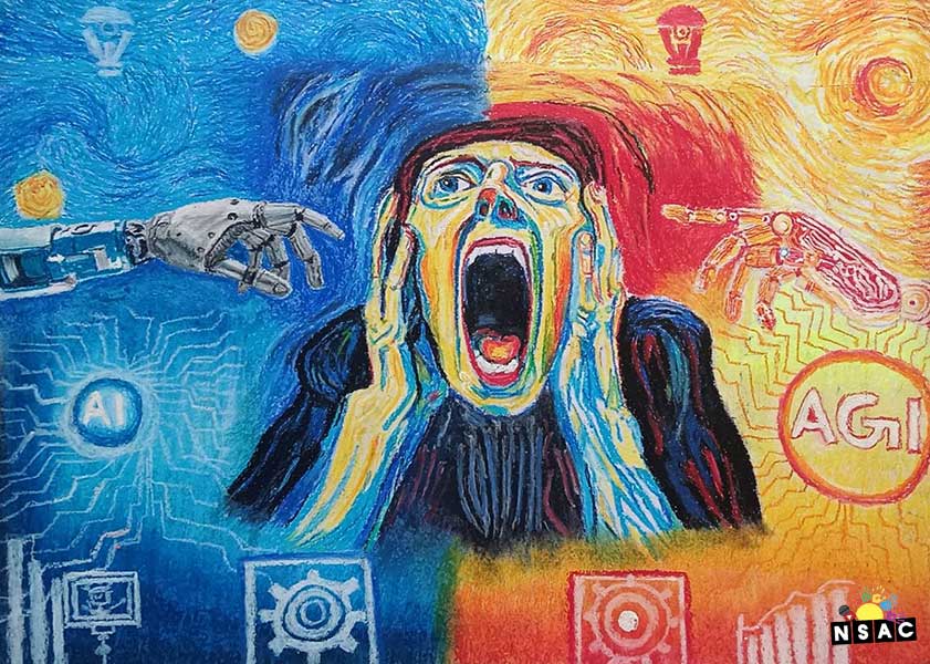 Artwork of S J Nithishraj in 21st All India Child Art Competition 2025, The Future of Earth - Online Competition, National Level Painting Competition for Kids, Painting Competition for Children, Online Painting Competition for Kids, Kids Art Competition, Children Art Contest, Drawing Competition for Children, Painting Competition in Delhi for Kids, Nav Shri Art & Culture Organisation, Himanshu Art Institute, Painting Competition Near Me, Painting Competition for Students, Painting Competition for School, Drawing Competition for School Students, Indian Art Contest, Art Competition, Painting Competition for School Students