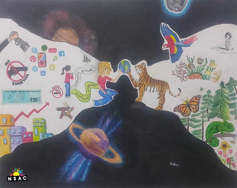 Artwork of Adona Celi Roy in 21st All India Child Art Competition 2025, The Future of Earth - Online Competition, National Level Painting Competition for Kids, Painting Competition for Children, Online Painting Competition for Kids, Kids Art Competition, Children Art Contest, Drawing Competition for Children, Painting Competition in Delhi for Kids, Nav Shri Art & Culture Organisation, Himanshu Art Institute, Painting Competition Near Me, Painting Competition for Students, Painting Competition for School, Drawing Competition for School Students, Indian Art Contest, Art Competition, Painting Competition for School Students