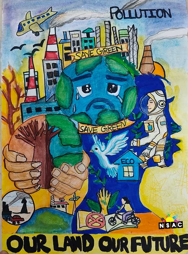 Artwork of Akshara Ashish Wagh in 21st All India Child Art Competition 2025, The Future of Earth - Online Competition, National Level Painting Competition for Kids, Painting Competition for Children, Online Painting Competition for Kids, Kids Art Competition, Children Art Contest, Drawing Competition for Children, Painting Competition in Delhi for Kids, Nav Shri Art & Culture Organisation, Himanshu Art Institute, Painting Competition Near Me, Painting Competition for Students, Painting Competition for School, Drawing Competition for School Students, Indian Art Contest, Art Competition, Painting Competition for School Students