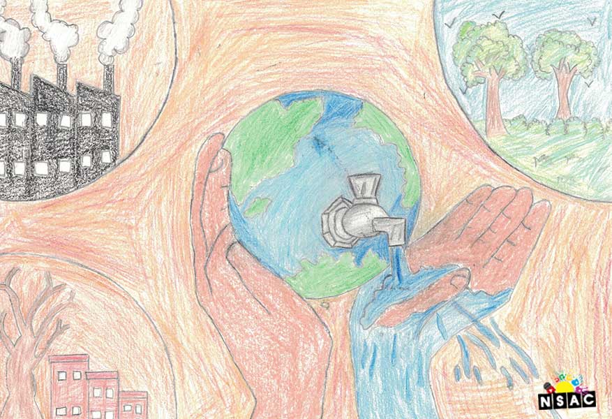 Artwork of Vaishali Chandubhai Bariya in 21st All India Child Art Competition 2025, The Future of Earth - Online Competition, National Level Painting Competition for Kids, Painting Competition for Children, Online Painting Competition for Kids, Kids Art Competition, Children Art Contest, Drawing Competition for Children, Painting Competition in Delhi for Kids, Nav Shri Art & Culture Organisation, Himanshu Art Institute, Painting Competition Near Me, Painting Competition for Students, Painting Competition for School, Drawing Competition for School Students, Indian Art Contest, Art Competition, Painting Competition for School Students