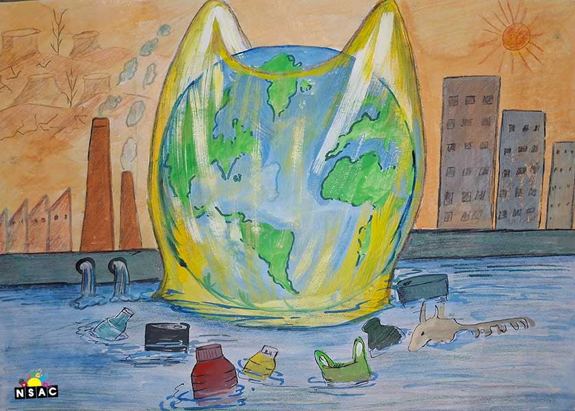 Artwork of Tanuja Santosh Kere in 21st All India Child Art Competition 2025, The Future of Earth - Online Competition, National Level Painting Competition for Kids, Painting Competition for Children, Online Painting Competition for Kids, Kids Art Competition, Children Art Contest, Drawing Competition for Children, Painting Competition in Delhi for Kids, Nav Shri Art & Culture Organisation, Himanshu Art Institute, Painting Competition Near Me, Painting Competition for Students, Painting Competition for School, Drawing Competition for School Students, Indian Art Contest, Art Competition, Painting Competition for School Students