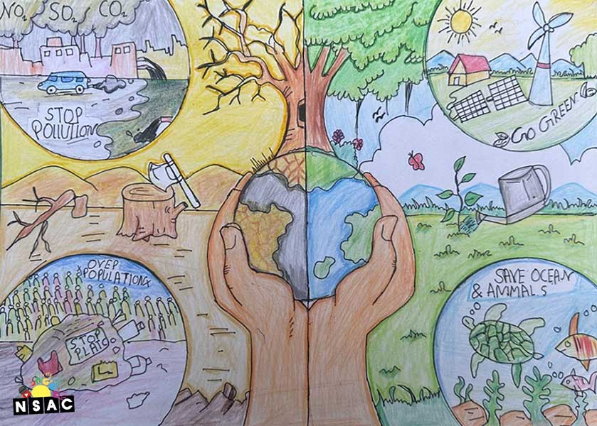 Artwork of Ranjeet Bansal in 21st All India Child Art Competition 2025, The Future of Earth - Online Competition, National Level Painting Competition for Kids, Painting Competition for Children, Online Painting Competition for Kids, Kids Art Competition, Children Art Contest, Drawing Competition for Children, Painting Competition in Delhi for Kids, Nav Shri Art & Culture Organisation, Himanshu Art Institute, Painting Competition Near Me, Painting Competition for Students, Painting Competition for School, Drawing Competition for School Students, Indian Art Contest, Art Competition, Painting Competition for School Students