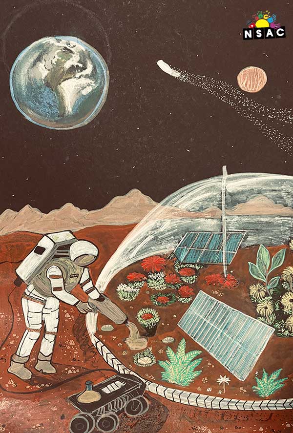 Artwork of Maddhula Sriyuthi in 21st All India Child Art Competition 2025, The Future of Earth - Online Competition, National Level Painting Competition for Kids, Painting Competition for Children, Online Painting Competition for Kids, Kids Art Competition, Children Art Contest, Drawing Competition for Children, Painting Competition in Delhi for Kids, Nav Shri Art & Culture Organisation, Himanshu Art Institute, Painting Competition Near Me, Painting Competition for Students, Painting Competition for School, Drawing Competition for School Students, Indian Art Contest, Art Competition, Painting Competition for School Students