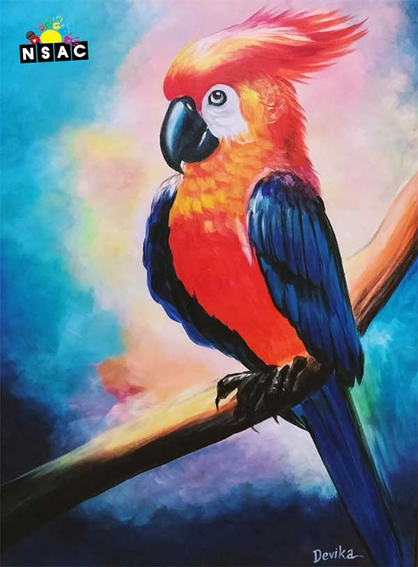 Artwork of Devika Thritheesh in 21st All India Child Art Competition 2025, In Search of Inner Peace - Online Competition, National Level Painting Competition for Kids, Painting Competition for Children, Online Painting Competition for Kids, Kids Art Competition, Children Art Contest, Drawing Competition for Children, Painting Competition in Delhi for Kids, Nav Shri Art & Culture Organisation, Himanshu Art Institute, Painting Competition Near Me, Painting Competition for Students, Painting Competition for School, Drawing Competition for School Students, Indian Art Contest, Art Competition, Painting Competition for School Students