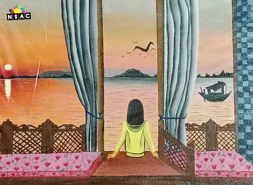 Artwork of Gauri Gupta in 21st All India Child Art Competition 2025, In Search of Inner Peace - Online Competition, National Level Painting Competition for Kids, Painting Competition for Children, Online Painting Competition for Kids, Kids Art Competition, Children Art Contest, Drawing Competition for Children, Painting Competition in Delhi for Kids, Nav Shri Art & Culture Organisation, Himanshu Art Institute, Painting Competition Near Me, Painting Competition for Students, Painting Competition for School, Drawing Competition for School Students, Indian Art Contest, Art Competition, Painting Competition for School Students