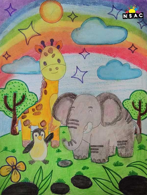 Artwork of Khush Brijesh Kothari in 21st All India Child Art Competition 2025, Online Art Competition for Kids, National Level Painting Competition for Kids, Painting Competition for Children, Online Painting Competition for Kids, Kids Art Competition, Children Art Contest, Drawing Competition for Children, Painting Competition in Delhi for Kids, Nav Shri Art & Culture Organisation, Himanshu Art Institute, Painting Competition Near Me, Painting Competition for Students, Painting Competition for School, Drawing Competition for School Students, Indian Art Contest, Art Competition, Painting Competition for School Students