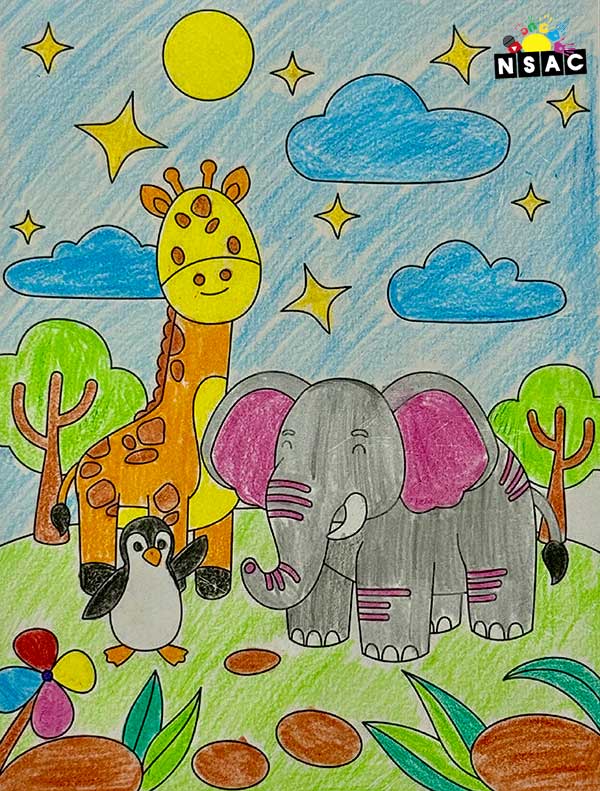 Artwork of Niyamat Kaur in 21st All India Child Art Competition 2025, Online Art Competition for Kids, National Level Painting Competition for Kids, Painting Competition for Children, Online Painting Competition for Kids, Kids Art Competition, Children Art Contest, Drawing Competition for Children, Painting Competition in Delhi for Kids, Nav Shri Art & Culture Organisation, Himanshu Art Institute, Painting Competition Near Me, Painting Competition for Students, Painting Competition for School, Drawing Competition for School Students, Indian Art Contest, Art Competition, Painting Competition for School Students