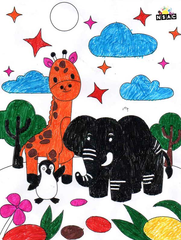 Artwork of Moulika Bijith in 21st All India Child Art Competition 2025, Online Art Competition for Kids, National Level Painting Competition for Kids, Painting Competition for Children, Online Painting Competition for Kids, Kids Art Competition, Children Art Contest, Drawing Competition for Children, Painting Competition in Delhi for Kids, Nav Shri Art & Culture Organisation, Himanshu Art Institute, Painting Competition Near Me, Painting Competition for Students, Painting Competition for School, Drawing Competition for School Students, Indian Art Contest, Art Competition, Painting Competition for School Students