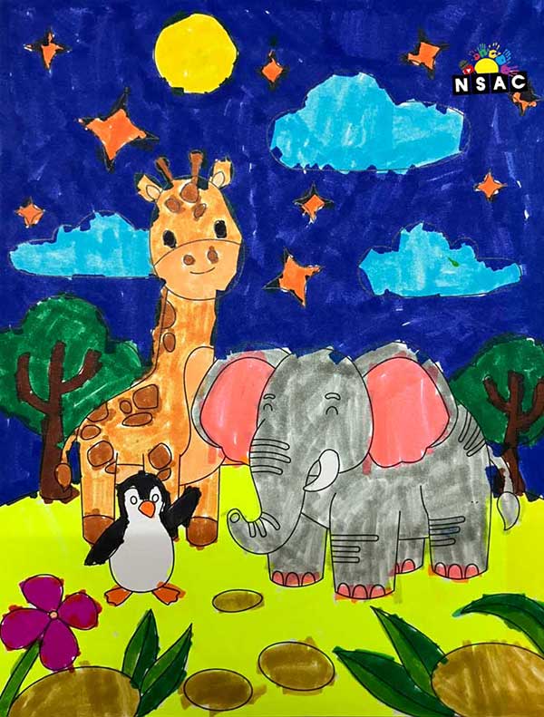 Artwork of Vidhushi in 21st All India Child Art Competition 2025, Online Art Competition for Kids, National Level Painting Competition for Kids, Painting Competition for Children, Online Painting Competition for Kids, Kids Art Competition, Children Art Contest, Drawing Competition for Children, Painting Competition in Delhi for Kids, Nav Shri Art & Culture Organisation, Himanshu Art Institute, Painting Competition Near Me, Painting Competition for Students, Painting Competition for School, Drawing Competition for School Students, Indian Art Contest, Art Competition, Painting Competition for School Students