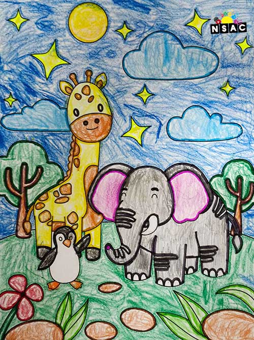 Artwork of Atheeran Gautham in 21st All India Child Art Competition 2025, Online Art Competition for Kids, National Level Painting Competition for Kids, Painting Competition for Children, Online Painting Competition for Kids, Kids Art Competition, Children Art Contest, Drawing Competition for Children, Painting Competition in Delhi for Kids, Nav Shri Art & Culture Organisation, Himanshu Art Institute, Painting Competition Near Me, Painting Competition for Students, Painting Competition for School, Drawing Competition for School Students, Indian Art Contest, Art Competition, Painting Competition for School Students