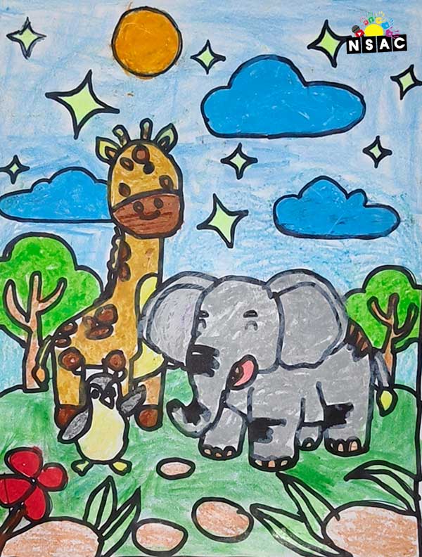 Artwork of Manchirau Lakshmi Sai Akshaya in 21st All India Child Art Competition 2025, Online Art Competition for Kids, National Level Painting Competition for Kids, Painting Competition for Children, Online Painting Competition for Kids, Kids Art Competition, Children Art Contest, Drawing Competition for Children, Painting Competition in Delhi for Kids, Nav Shri Art & Culture Organisation, Himanshu Art Institute, Painting Competition Near Me, Painting Competition for Students, Painting Competition for School, Drawing Competition for School Students, Indian Art Contest, Art Competition, Painting Competition for School Students