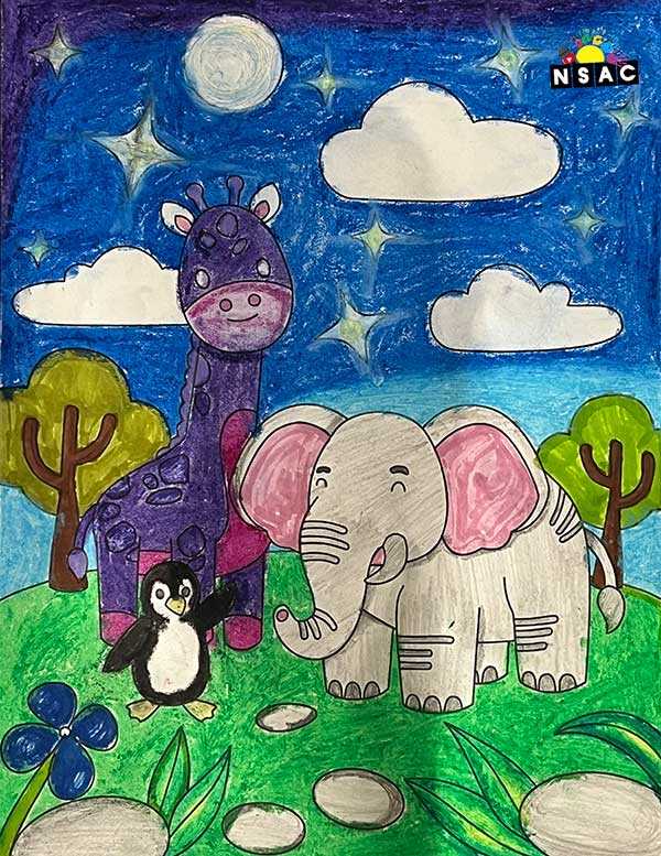 Artwork of Mahi Namburi in 21st All India Child Art Competition 2025, Online Art Competition for Kids, National Level Painting Competition for Kids, Painting Competition for Children, Online Painting Competition for Kids, Kids Art Competition, Children Art Contest, Drawing Competition for Children, Painting Competition in Delhi for Kids, Nav Shri Art & Culture Organisation, Himanshu Art Institute, Painting Competition Near Me, Painting Competition for Students, Painting Competition for School, Drawing Competition for School Students, Indian Art Contest, Art Competition, Painting Competition for School Students