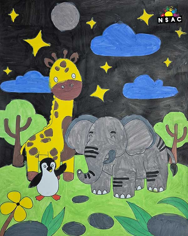 Artwork of Vihaan Bonam in 21st All India Child Art Competition 2025, Online Art Competition for Kids, National Level Painting Competition for Kids, Painting Competition for Children, Online Painting Competition for Kids, Kids Art Competition, Children Art Contest, Drawing Competition for Children, Painting Competition in Delhi for Kids, Nav Shri Art & Culture Organisation, Himanshu Art Institute, Painting Competition Near Me, Painting Competition for Students, Painting Competition for School, Drawing Competition for School Students, Indian Art Contest, Art Competition, Painting Competition for School Students