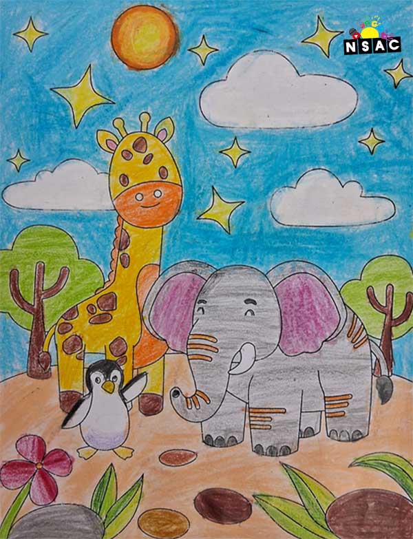 Artwork of T. Hanshu Sai in 21st All India Child Art Competition 2025, Online Art Competition for Kids, National Level Painting Competition for Kids, Painting Competition for Children, Online Painting Competition for Kids, Kids Art Competition, Children Art Contest, Drawing Competition for Children, Painting Competition in Delhi for Kids, Nav Shri Art & Culture Organisation, Himanshu Art Institute, Painting Competition Near Me, Painting Competition for Students, Painting Competition for School, Drawing Competition for School Students, Indian Art Contest, Art Competition, Painting Competition for School Students