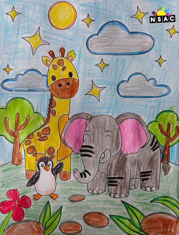 Artwork of Shaanvi Kaira in 21st All India Child Art Competition 2025, Online Art Competition for Kids, National Level Painting Competition for Kids, Painting Competition for Children, Online Painting Competition for Kids, Kids Art Competition, Children Art Contest, Drawing Competition for Children, Painting Competition in Delhi for Kids, Nav Shri Art & Culture Organisation, Himanshu Art Institute, Painting Competition Near Me, Painting Competition for Students, Painting Competition for School, Drawing Competition for School Students, Indian Art Contest, Art Competition, Painting Competition for School Students