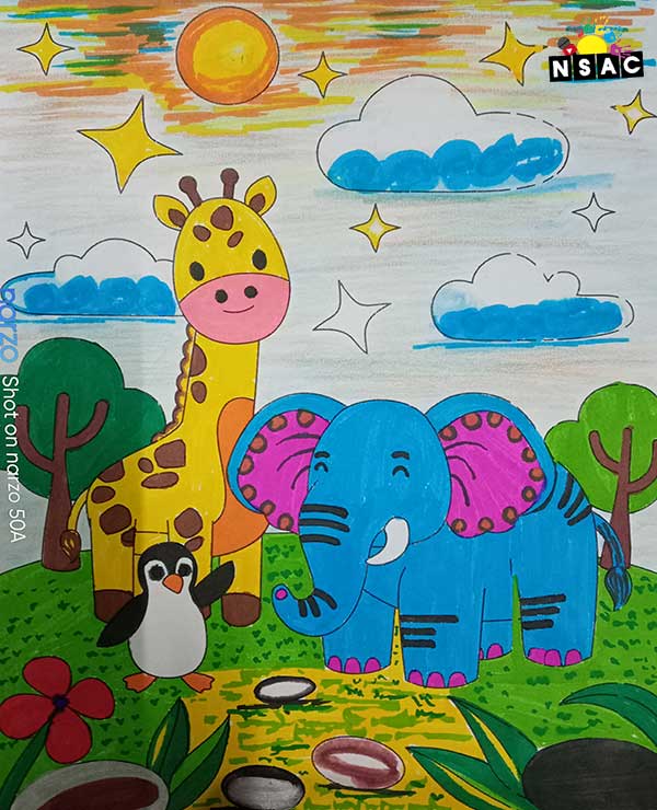 Artwork of Gauri Uniyal in 21st All India Child Art Competition 2025, Online Art Competition for Kids, National Level Painting Competition for Kids, Painting Competition for Children, Online Painting Competition for Kids, Kids Art Competition, Children Art Contest, Drawing Competition for Children, Painting Competition in Delhi for Kids, Nav Shri Art & Culture Organisation, Himanshu Art Institute, Painting Competition Near Me, Painting Competition for Students, Painting Competition for School, Drawing Competition for School Students, Indian Art Contest, Art Competition, Painting Competition for School Students