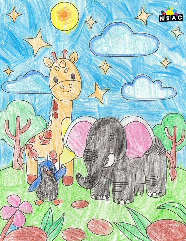 Artwork of Rudraansh Gupta in 21st All India Child Art Competition 2025, Online Art Competition for Kids, National Level Painting Competition for Kids, Painting Competition for Children, Online Painting Competition for Kids, Kids Art Competition, Children Art Contest, Drawing Competition for Children, Painting Competition in Delhi for Kids, Nav Shri Art & Culture Organisation, Himanshu Art Institute, Painting Competition Near Me, Painting Competition for Students, Painting Competition for School, Drawing Competition for School Students, Indian Art Contest, Art Competition, Painting Competition for School Students