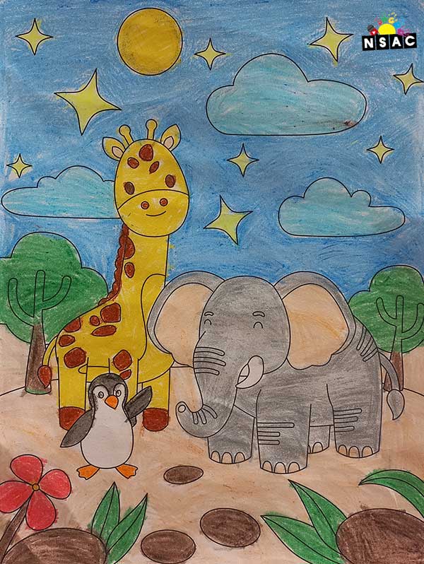 Artwork of Antara Tejas Raval in 21st All India Child Art Competition 2025, Online Art Competition for Kids, National Level Painting Competition for Kids, Painting Competition for Children, Online Painting Competition for Kids, Kids Art Competition, Children Art Contest, Drawing Competition for Children, Painting Competition in Delhi for Kids, Nav Shri Art & Culture Organisation, Himanshu Art Institute, Painting Competition Near Me, Painting Competition for Students, Painting Competition for School, Drawing Competition for School Students, Indian Art Contest, Art Competition, Painting Competition for School Students