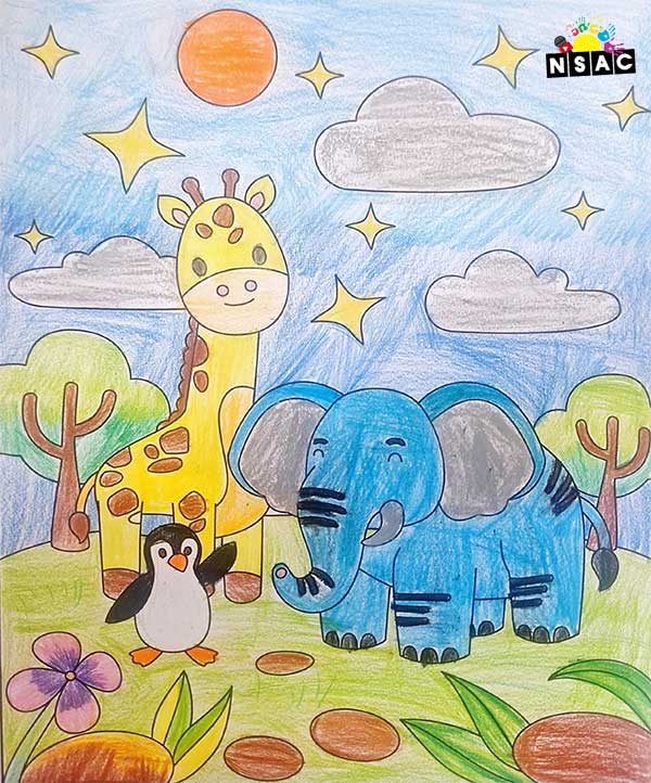 Artwork of Vedanth Ojah in 21st All India Child Art Competition 2025, Online Art Competition for Kids, National Level Painting Competition for Kids, Painting Competition for Children, Online Painting Competition for Kids, Kids Art Competition, Children Art Contest, Drawing Competition for Children, Painting Competition in Delhi for Kids, Nav Shri Art & Culture Organisation, Himanshu Art Institute, Painting Competition Near Me, Painting Competition for Students, Painting Competition for School, Drawing Competition for School Students, Indian Art Contest, Art Competition, Painting Competition for School Students