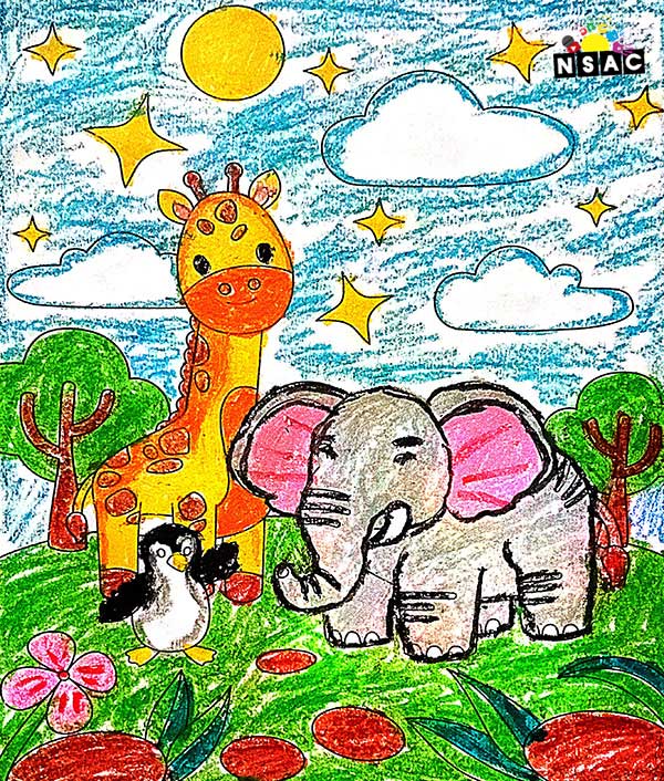 Artwork of Nairiti Roy in 21st All India Child Art Competition 2025, Online Art Competition for Kids, National Level Painting Competition for Kids, Painting Competition for Children, Online Painting Competition for Kids, Kids Art Competition, Children Art Contest, Drawing Competition for Children, Painting Competition in Delhi for Kids, Nav Shri Art & Culture Organisation, Himanshu Art Institute, Painting Competition Near Me, Painting Competition for Students, Painting Competition for School, Drawing Competition for School Students, Indian Art Contest, Art Competition, Painting Competition for School Students