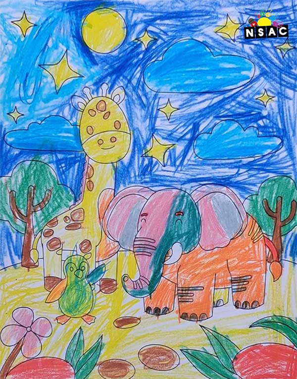 Artwork of G Kiashvi Reddy in 21st All India Child Art Competition 2025, Online Art Competition for Kids, National Level Painting Competition for Kids, Painting Competition for Children, Online Painting Competition for Kids, Kids Art Competition, Children Art Contest, Drawing Competition for Children, Painting Competition in Delhi for Kids, Nav Shri Art & Culture Organisation, Himanshu Art Institute, Painting Competition Near Me, Painting Competition for Students, Painting Competition for School, Drawing Competition for School Students, Indian Art Contest, Art Competition, Painting Competition for School Students