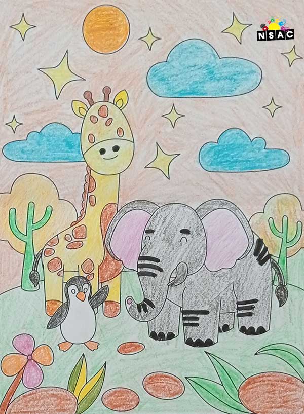 Artwork of V.S.Methra in 21st All India Child Art Competition 2025, Online Art Competition for Kids, National Level Painting Competition for Kids, Painting Competition for Children, Online Painting Competition for Kids, Kids Art Competition, Children Art Contest, Drawing Competition for Children, Painting Competition in Delhi for Kids, Nav Shri Art & Culture Organisation, Himanshu Art Institute, Painting Competition Near Me, Painting Competition for Students, Painting Competition for School, Drawing Competition for School Students, Indian Art Contest, Art Competition, Painting Competition for School Students