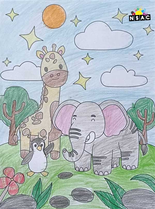 Artwork of Adhira Samriddhi in 21st All India Child Art Competition 2025, Online Art Competition for Kids, National Level Painting Competition for Kids, Painting Competition for Children, Online Painting Competition for Kids, Kids Art Competition, Children Art Contest, Drawing Competition for Children, Painting Competition in Delhi for Kids, Nav Shri Art & Culture Organisation, Himanshu Art Institute, Painting Competition Near Me, Painting Competition for Students, Painting Competition for School, Drawing Competition for School Students, Indian Art Contest, Art Competition, Painting Competition for School Students