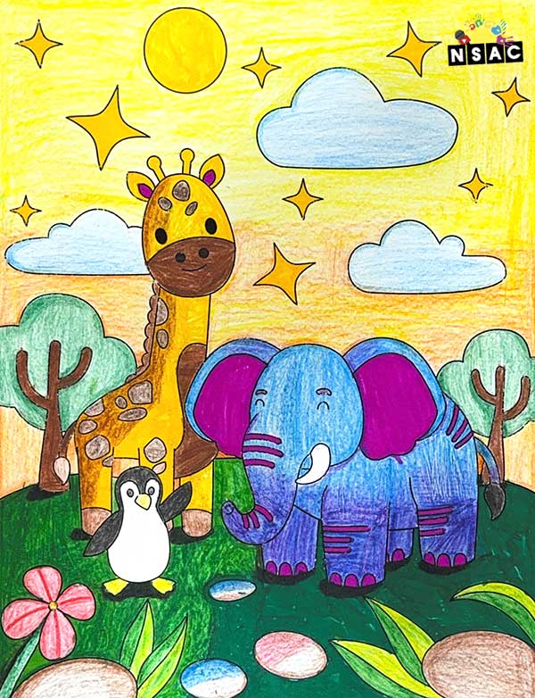 Artwork of Rampelly Shreyansh Kumar in 21st All India Child Art Competition 2025, Online Art Competition for Kids, National Level Painting Competition for Kids, Painting Competition for Children, Online Painting Competition for Kids, Kids Art Competition, Children Art Contest, Drawing Competition for Children, Painting Competition in Delhi for Kids, Nav Shri Art & Culture Organisation, Himanshu Art Institute, Painting Competition Near Me, Painting Competition for Students, Painting Competition for School, Drawing Competition for School Students, Indian Art Contest, Art Competition, Painting Competition for School Students