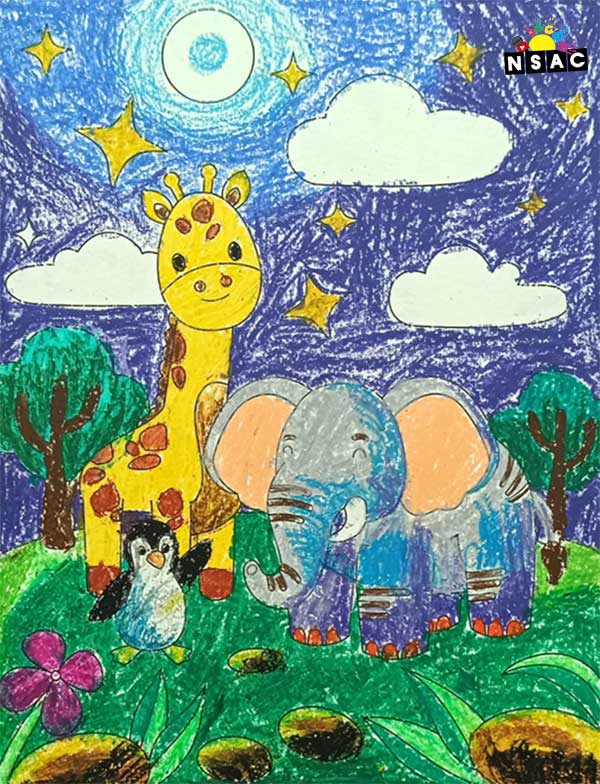 Artwork of Ayuktha in 21st All India Child Art Competition 2025, Online Art Competition for Kids, National Level Painting Competition for Kids, Painting Competition for Children, Online Painting Competition for Kids, Kids Art Competition, Children Art Contest, Drawing Competition for Children, Painting Competition in Delhi for Kids, Nav Shri Art & Culture Organisation, Himanshu Art Institute, Painting Competition Near Me, Painting Competition for Students, Painting Competition for School, Drawing Competition for School Students, Indian Art Contest, Art Competition, Painting Competition for School Students