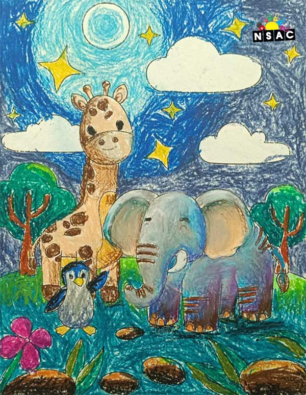 Artwork of Godari Riyanshi in 21st All India Child Art Competition 2025, Online Art Competition for Kids, National Level Painting Competition for Kids, Painting Competition for Children, Online Painting Competition for Kids, Kids Art Competition, Children Art Contest, Drawing Competition for Children, Painting Competition in Delhi for Kids, Nav Shri Art & Culture Organisation, Himanshu Art Institute, Painting Competition Near Me, Painting Competition for Students, Painting Competition for School, Drawing Competition for School Students, Indian Art Contest, Art Competition, Painting Competition for School Students