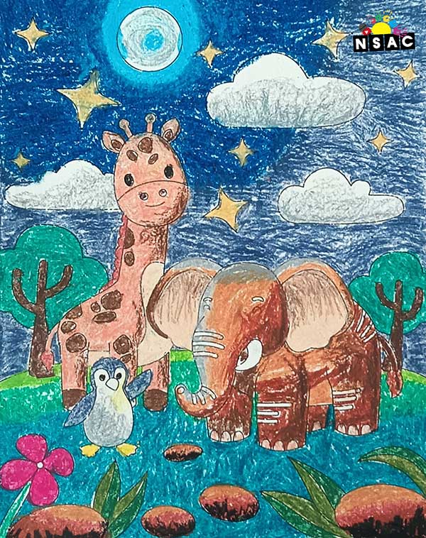 Artwork of Isabel George in 21st All India Child Art Competition 2025, Online Art Competition for Kids, National Level Painting Competition for Kids, Painting Competition for Children, Online Painting Competition for Kids, Kids Art Competition, Children Art Contest, Drawing Competition for Children, Painting Competition in Delhi for Kids, Nav Shri Art & Culture Organisation, Himanshu Art Institute, Painting Competition Near Me, Painting Competition for Students, Painting Competition for School, Drawing Competition for School Students, Indian Art Contest, Art Competition, Painting Competition for School Students