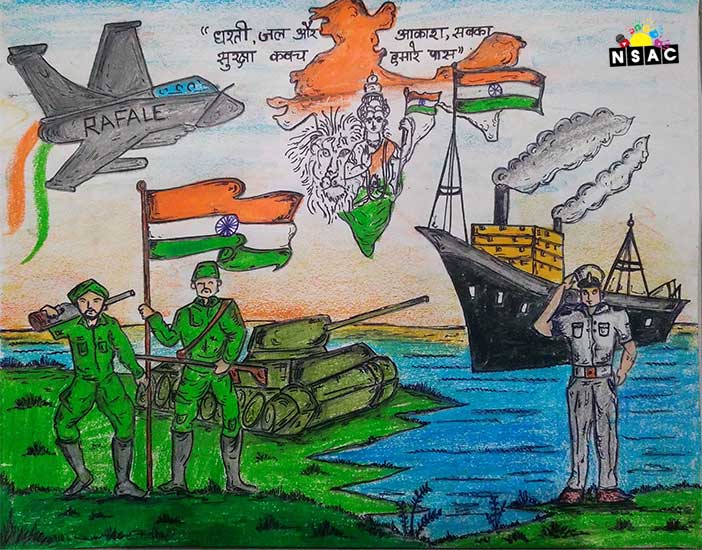 Neel Sarkar Painting in Online Painting Competition - Azadi Ka Amrit Mahotsav