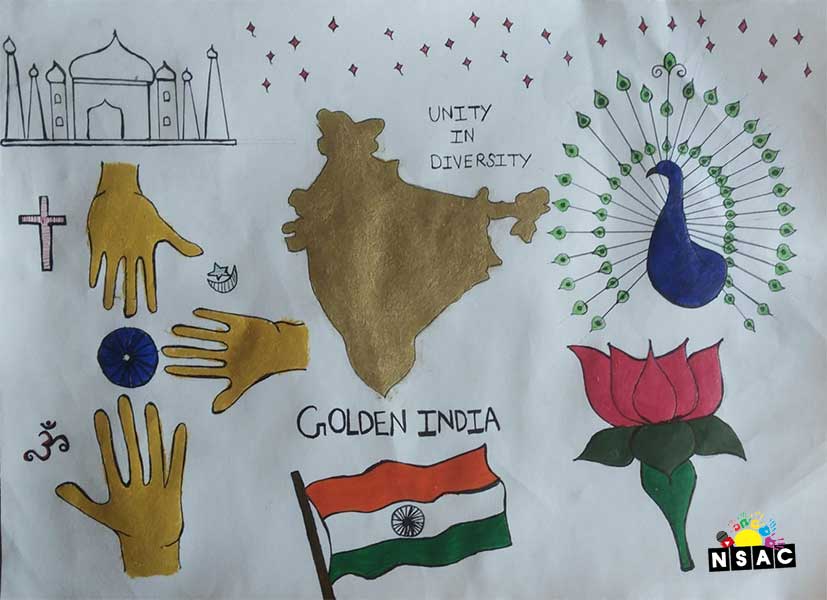 Khushi Hedao Painting in Online Painting Competition - Azadi Ka Amrit Mahotsav