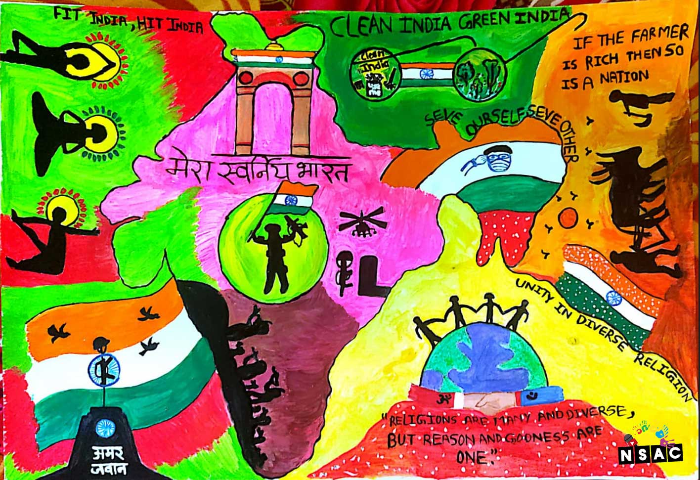 Pratiksha Shrikrushna Nagardhane Painting in Online Painting Competition - Azadi Ka Amrit Mahotsav