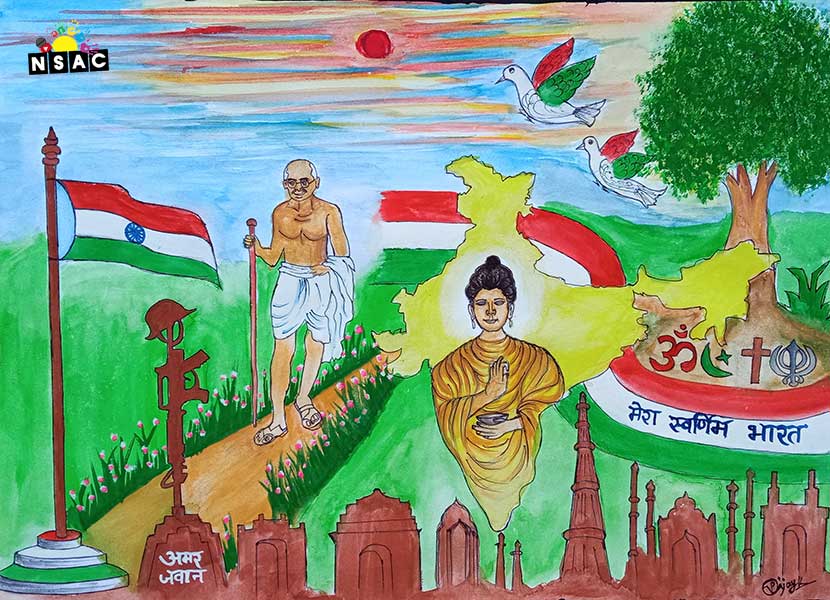 Vijay Kumar Painting in Online Painting Competition - Azadi Ka Amrit Mahotsav