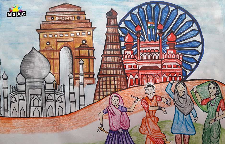 Snehal Anil Sonone Painting in Online Painting Competition - Azadi Ka Amrit Mahotsav