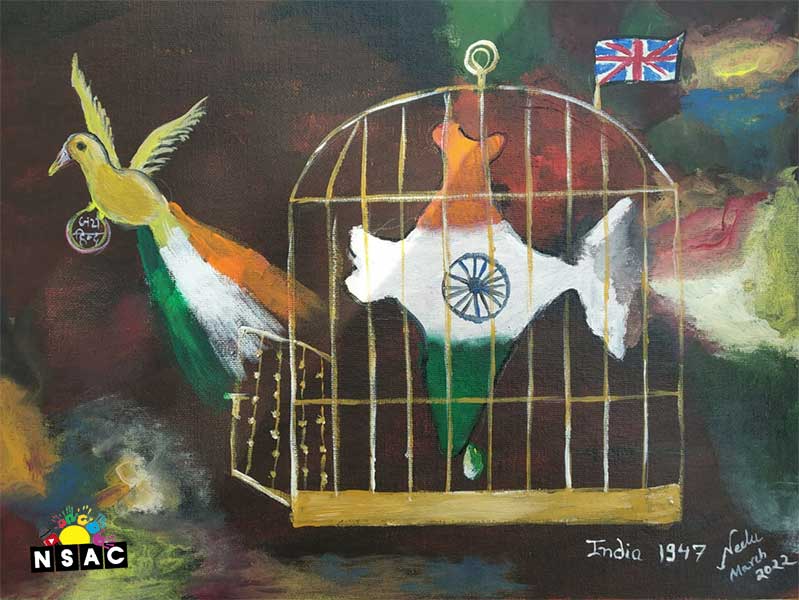 Neelothpala Sistla Painting in Online Painting Competition - Azadi Ka Amrit Mahotsav