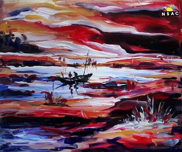 Animesh Biswas Painting in Online Painting Competition - Azadi Ka Amrit Mahotsav